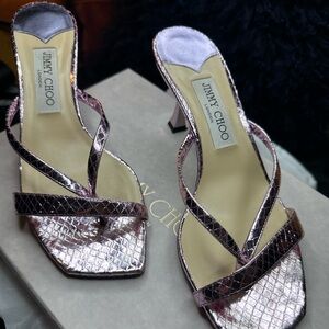 Jimmy Choo Candy Wrap Leather Sandals